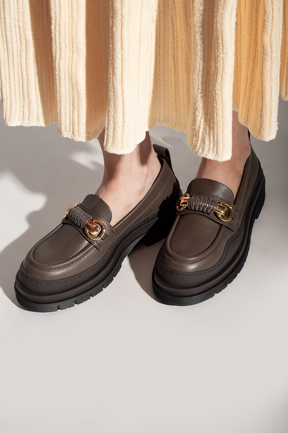 See By Chloé 'Lylia' loafers | chloe kids ruffled cotton blend